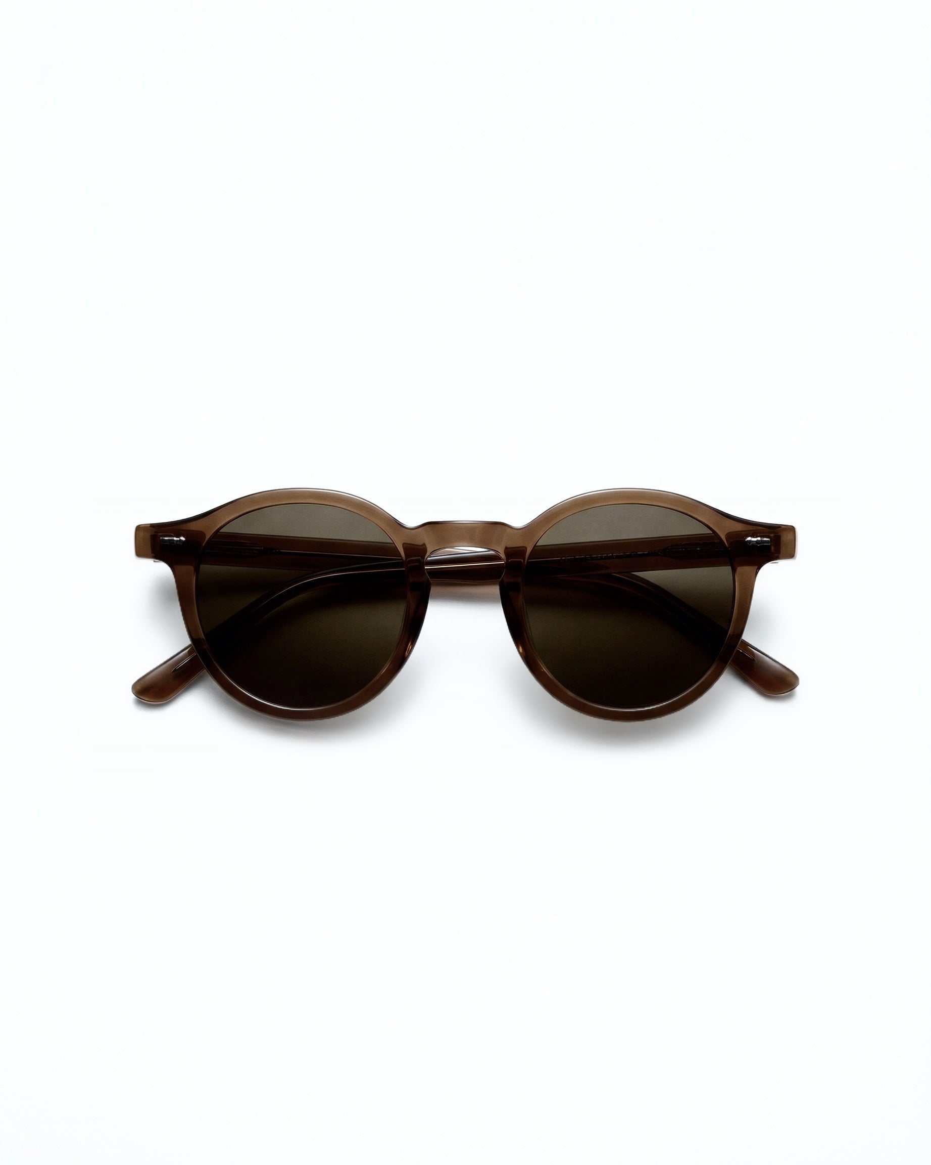 Brown sunglasses on a white background